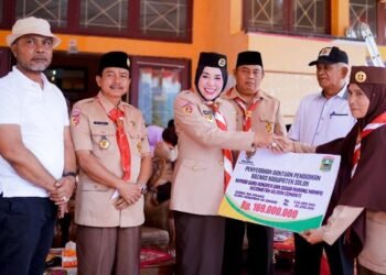Ketua Kwarcab dan Asisten I Pemkab Solok Hadiri Hari Pramuka Nasional Ke-63 Tahun 2024 Di Kecamatan Hiliran Gumanti