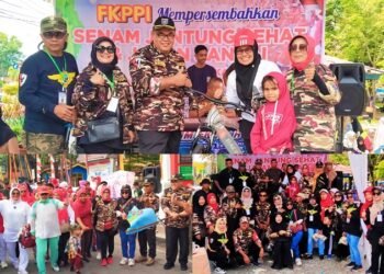 Lebih Seribu Orang Ikuti Senam Jantung Sehat dan Jalan Santai FKPPI PC 0314 Kota Solok