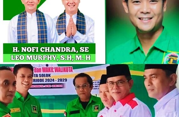 Bersama Rakyat Partai Berlambang Ka’bah PPP Siap Antar Pasangan H. Nofi Candra – Leo Murphy (NC-LM) Daftar Ke KPU Kota Solok
