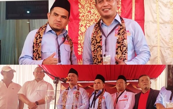 Didukung Prabowo Subiyanto Paslon Jon Firman Pandu – Chandra Daftar Ke KPU Kabupaten Solok Diantar Langsung Andre Rosiade