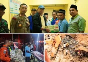 Pjs. Bupati Solok Tinjau dan Berikan Bantuan Ke Posko Utama Longsor Tambang Emas Sungai Abu