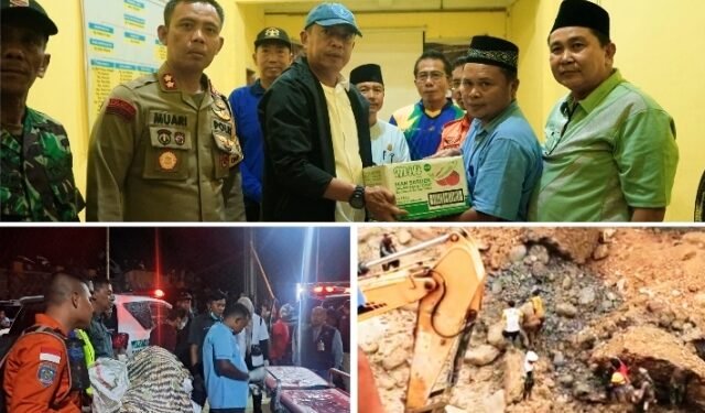 Pjs. Bupati Solok Tinjau dan Berikan Bantuan Ke Posko Utama Longsor Tambang Emas Sungai Abu