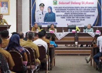 Sekdakab Solok Medison Evaluasi Pencapaian PBBP2 Dan Optimalisasi PAD dari PBBP2 Melalui System Pendataan Berbasiskan GIS.