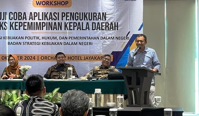 Pjs. Bupati Solok Akbar Ali Hadiri Workshop Uji Coba Aplikasi Indeks Kepemimpinan Kepala Daerah