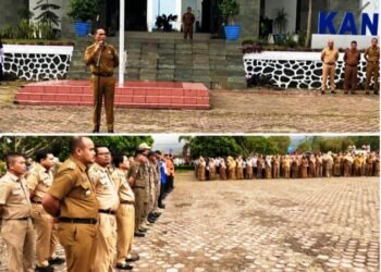 Apel Gabungan Pemerintah Kabupaten Solok Sekda Medison Himbau BPBD Tingkatkan Kesiapsiagaan