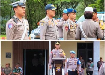 Kapolres Solok AKBP Muari Pimpin Apel Gelar Pasukan Operasi Keselamatan Singgalang 2025