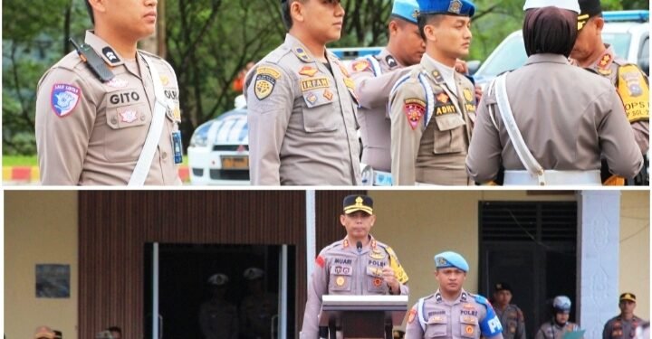 Kapolres Solok AKBP Muari Pimpin Apel Gelar Pasukan Operasi Keselamatan Singgalang 2025