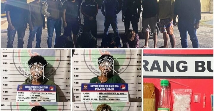 Empat Pelaku Penyalahgunaan Narkotika di Gunung Talang Ditangkap Jajaran Satresnarkoba Polres Solok