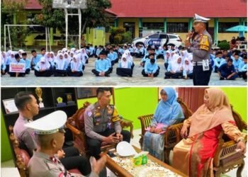 Kasat Lantas Polres Solok Iptu Rido Laksanakan Police Goes To School di SMK N 1 Gunung Talang