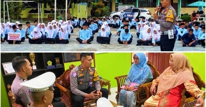 Kasat Lantas Polres Solok Iptu Rido Laksanakan Police Goes To School di SMK N 1 Gunung Talang