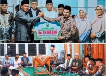 Tim Safari Ramadhan (TSR) Pimpinan Wabup Solok Kunjungi Masjid Nurul U’Budiyah Nagari Koto Gaek