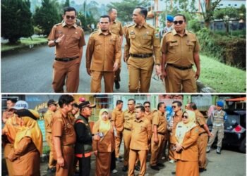 Wakil Bupati H. Candra Tinjau Kebersihan Sekitaran Jalur Dua RSUD Arosuka Dalam Rangka Kabupaten Solok Bersih