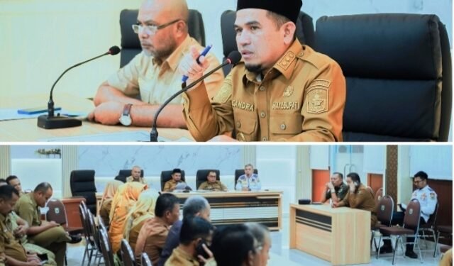 Wakil Bupati H. Candra Pimpin Rakor Persiapan Lebaran dan Pengelolaan Sampah di Kabupaten Solok