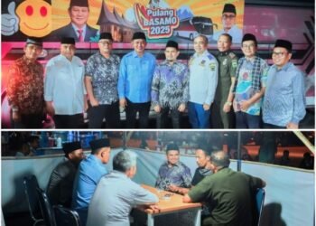 Kedatangan Perantau Minang “Pulang Basamo” di Terminal Bareh Solok Disambut Hangat Bupati dan Wakil Bupati Solok
