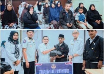 Wabup Solok, H. Candra Bagikan Bantuan Korpri Peduli Pada Masyarakat Jorong Kayu Aro Nagari Batang Barus