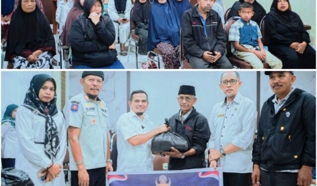 Wabup Solok, H. Candra Bagikan Bantuan Korpri Peduli Pada Masyarakat Jorong Kayu Aro Nagari Batang Barus
