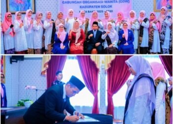 Ketua dan Pengurus GOW Kabupaten Solok Periode 2025-2030 di Lantik Wakil Bupati H. Candra
