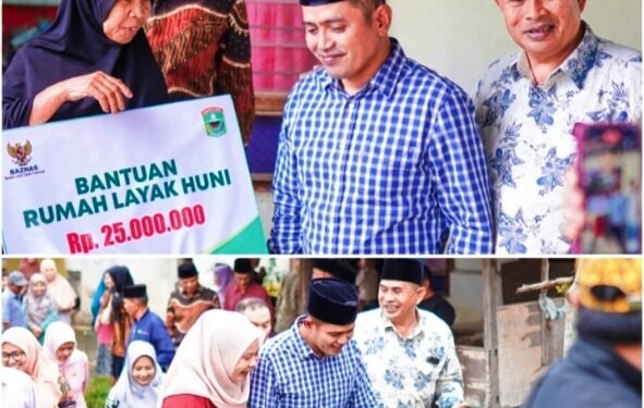 Bupati Solok Jon Firman Pandu Serahkan Bantuan Bedah Rumah kepada Warga Jorong Tabek Pala Nagari Talang