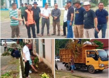 Persiapan Shalat Idul Fitri, Wakil Bupati Solok H. Candra Pimpin Gotong Royong di Kawasan Islamic Center