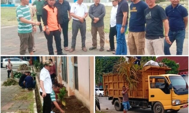 Persiapan Shalat Idul Fitri, Wakil Bupati Solok H. Candra Pimpin Gotong Royong di Kawasan Islamic Center