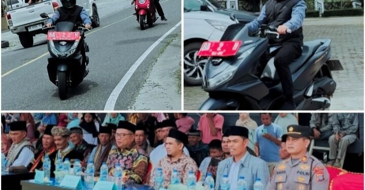 Padatnya Lalu Lintas, Wakil Bupati Solok H. Candra Naik Motor Hadiri Hari Raya Adat Masyarakat Aie Dingin