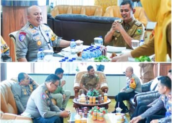 Bupati Jon Firman Pandu Sambut Kunjungan Kapolres Solok Arosuka yang Baru