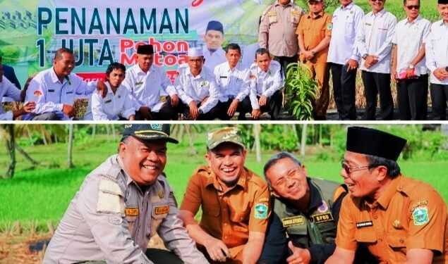 Wabup H. Candra Apresiasi Kemenag Kabupaten Solok Lounching Gerakan Penanaman Sejuta Pohon