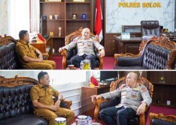 Silaturahmi Wakil Bupati H. Candra dengan Kapolres Solok Bahas Kolaborasi Pemda dan Forkopimda