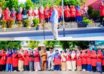 Wakil Bupati Solok H. Candra Pimpin Apel Akbar Goro Bersama SMA/SMK se-Kecamatan Gunung Talang