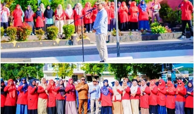 Wakil Bupati Solok H. Candra Pimpin Apel Akbar Goro Bersama SMA/SMK se-Kecamatan Gunung Talang