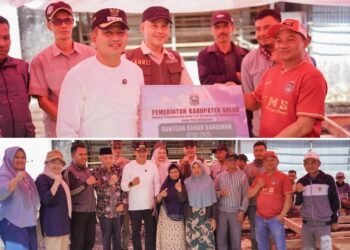 Bupati Solok Jon Firman Pandu Serahkan Bantuan Kepada Lima Keluarga Korban Kebakaran