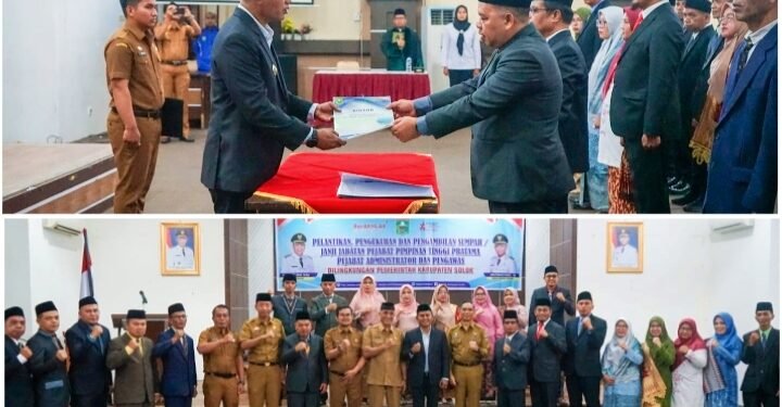 Wakil Bupati Jon Firman Pandu Lantik Dan Kukuhkan Pejabat di Lingkup Pemerintah Kabupaten Solok