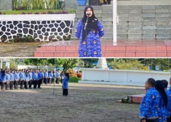 Kepala Dinas Kominfo Teta Midra Pimpin Apel di Lingkup Pemerintah Kabupaten Solok