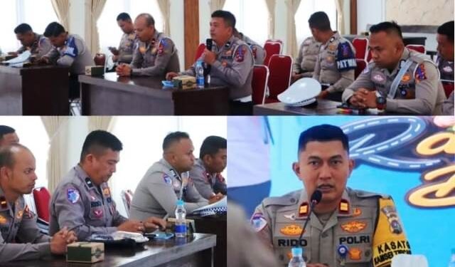 Personil Sat Lantas Polres Solok Ikuti Analisa dan Evaluasi Terkait Pelaksanaan Tugas Kepolisian