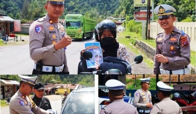 Sat Lantas Polres Solok Sosialisasikan Operasi Patuh Singgalang 2025 Kepada Pengguna Dan Pengendara Jalan Raya