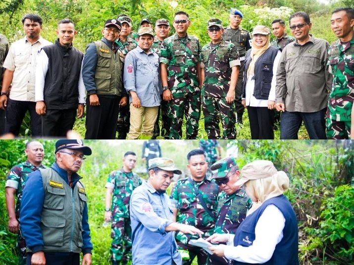 Wabup Solok H. Candra dan Danrem 032 Wirabraja Brigjen TNI Mahfud Tinjau Lokasi Pembangunan Makorem Baru