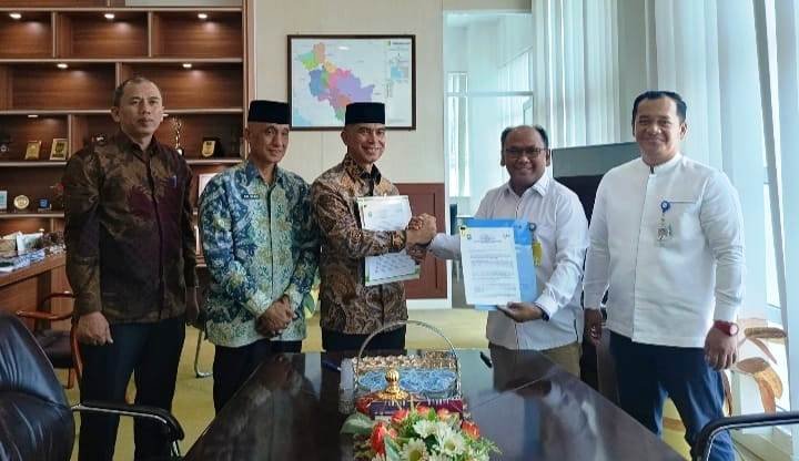 Pemkab Solok di Wakili Setdakab Medison dan Bank Nagari Jalin Kerja Sama Pemanfaatan Aset Daerah