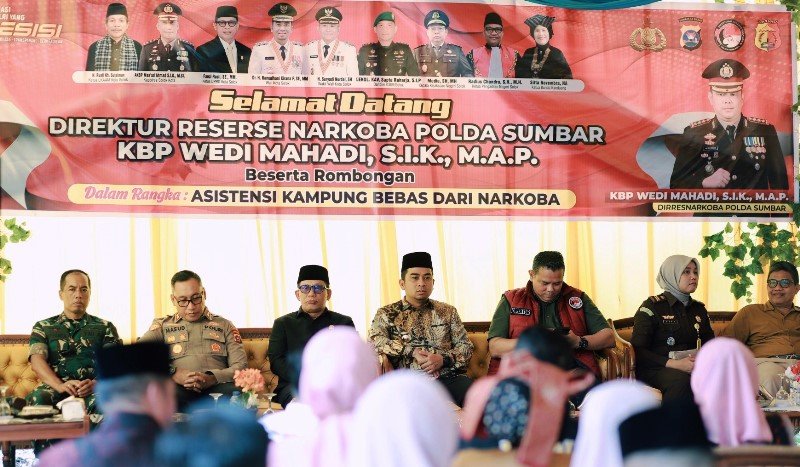 Wali Kota Solok Sambut Kunjungan Direktur Reserse Narkoba Polda Sumbar Rangka Kampung Bebas Narkoba